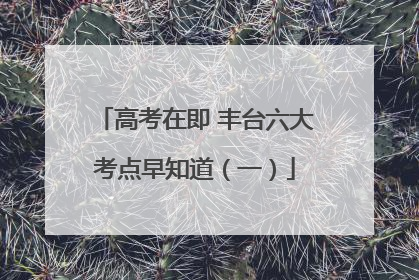 高考在即 丰台六大考点早知道（一）