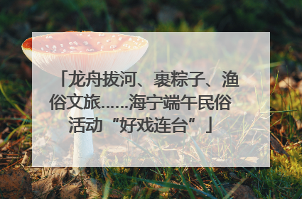 龙舟拔河、裹粽子、渔俗文旅……海宁端午民俗活动“好戏连台”