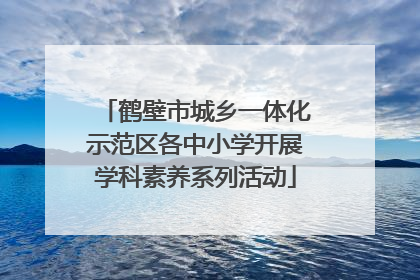 鹤壁市城乡一体化示范区各中小学开展学科素养系列活动