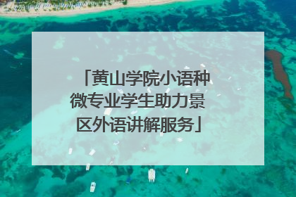 黄山学院小语种微专业学生助力景区外语讲解服务