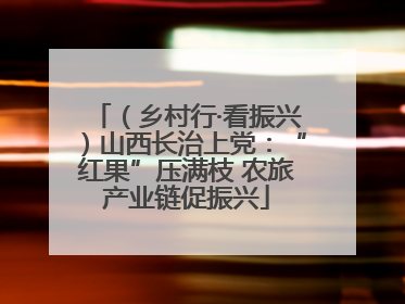 （乡村行·看振兴）山西长治上党：“红果”压满枝 农旅产业链促振兴