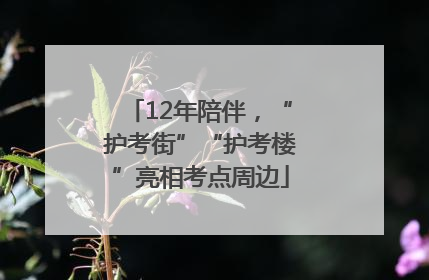 12年陪伴，“护考街”“护考楼”亮相考点周边