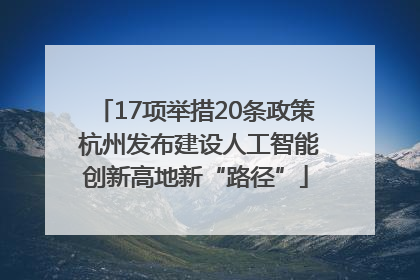 17项举措20条政策 杭州发布建设人工智能创新高地新“路径”