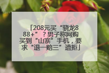 208元买“骁龙888+”？男子称网购买到“山寨”手机，要求“退一赔三”遭拒