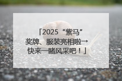 2025“紫马”奖牌、服装亮相啦→快来一睹风采吧！