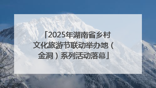 2025年湖南省乡村文化旅游节联动举办地（金洞）系列活动落幕