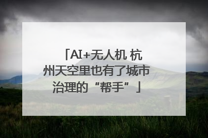 AI+无人机 杭州天空里也有了城市治理的“帮手”