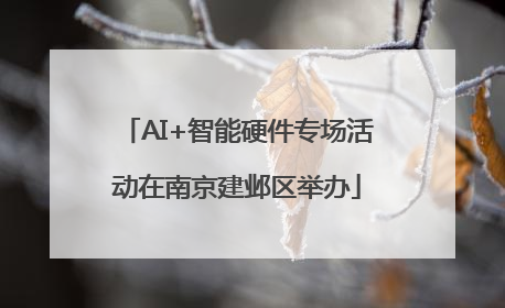 AI+智能硬件专场活动在南京建邺区举办